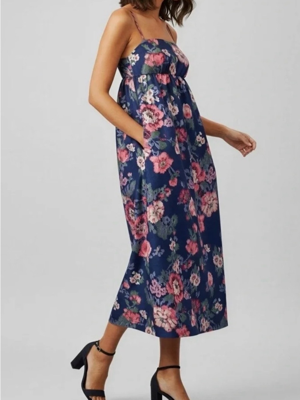 BHLDN Sophia Apron-Top Jacquard Midi Dress